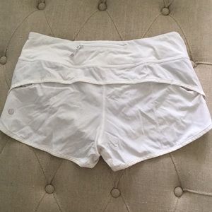 White Lululemon shorts size 6